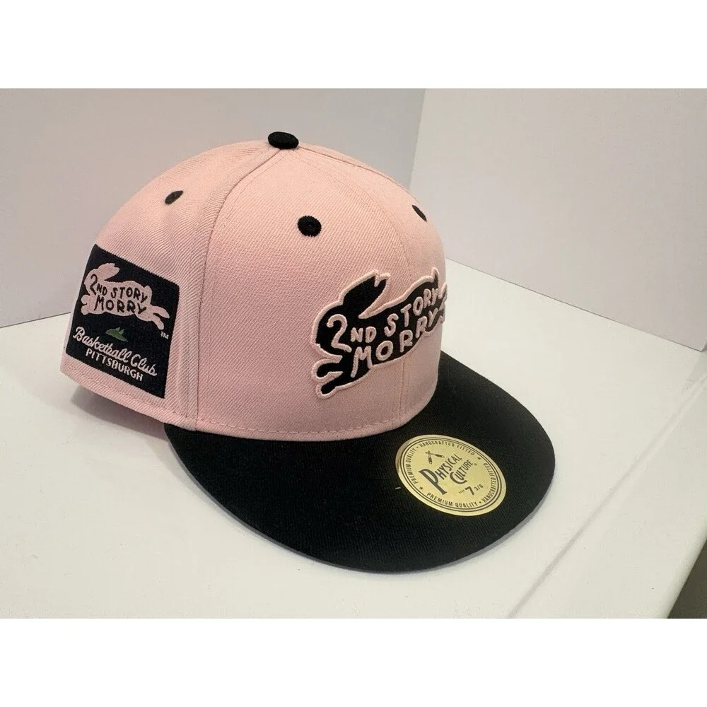 2nd Story Morry Fitted Hat Pink Size 7 3/8 NWT Physical Culture Supply Co.